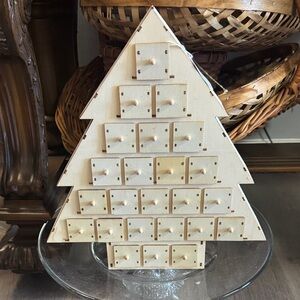 Wooden Christmas Tree Advent Calendar